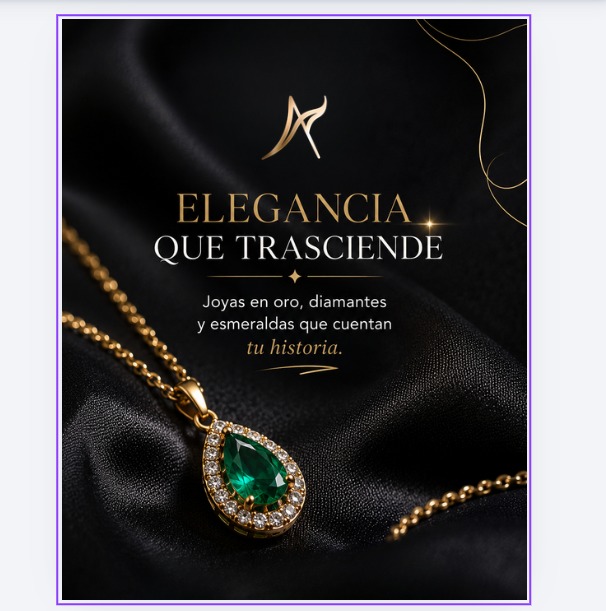 Collar Eterno en Oro 18K con esmeralda colombiana